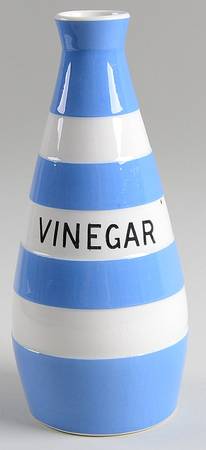 Cornish Blue White (Shield and TG Green) Vinegar No Stopper