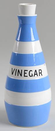 Cornish Blue White (Shield and TG Green) Vinegar Cruet and Stopper