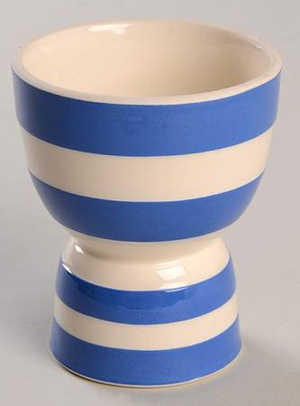 Cornish Blue White (Shield and TG Green) Double Egg Cup