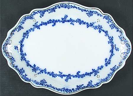 Aldine (Flow Blue) 16" Oval Serving Platter