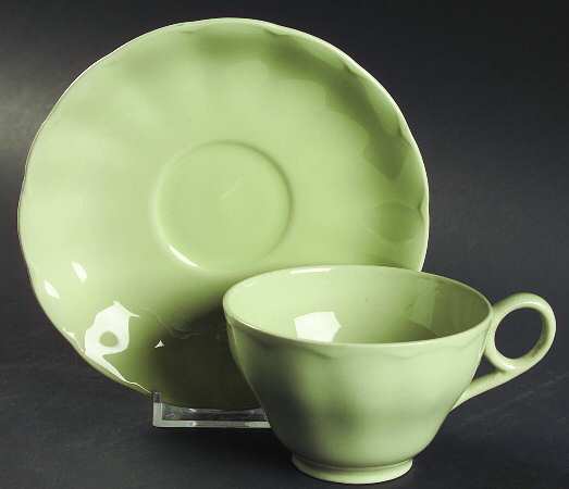 Almond Flat Cup & Saucer Set
