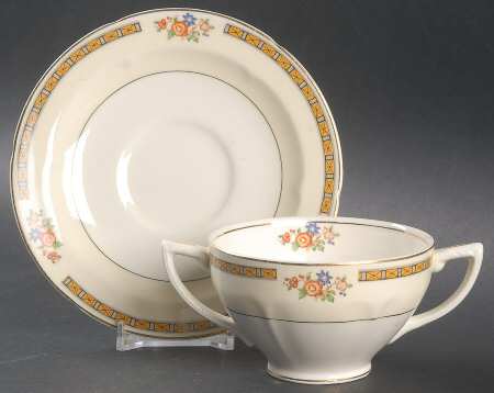 Alton Footed Bouillon Cup & Saucer