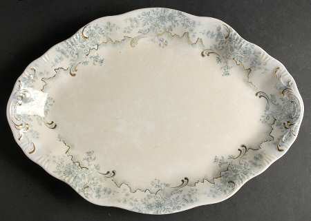 Antique Green 16" Oval Serving Platter