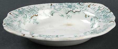 Antique Green Round Butter No Lid