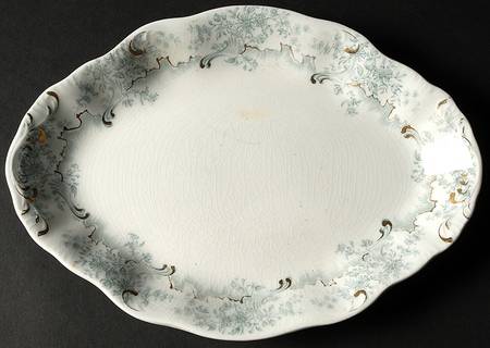 Antique Green 10" Oval Serving Platter