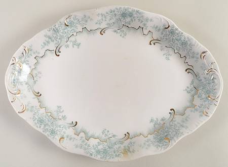Antique Green 12" Oval Serving Platter