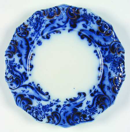 Argyle (Flow Blue) Luncheon Plate by Grindley
