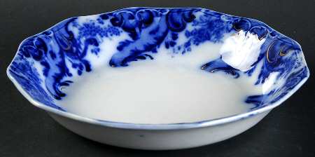 Argyle (Flow Blue) Coupe Soup Bowl