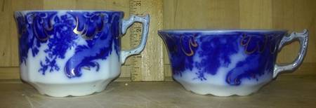 Argyle (Flow Blue) Flat Cup