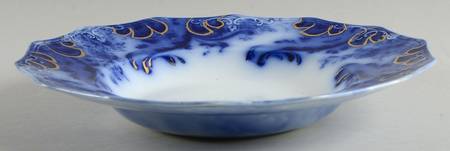 Argyle (Flow Blue) Large Rim Soup Bowl