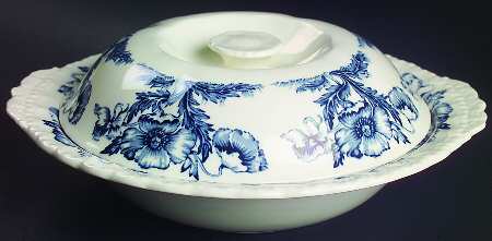 The Atlas Blue (Duchess) Round Covered Vegetable