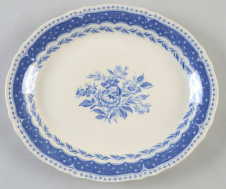 Avon Blue (Earthenware) 11" Oval Serving Platter