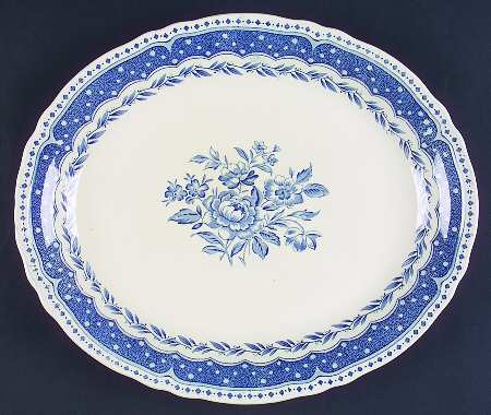 Avon Blue (Earthenware) 14" Oval Serving Platter