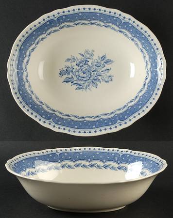 Avon Blue (Earthenware) 9" Oval Vegetable Bowl
