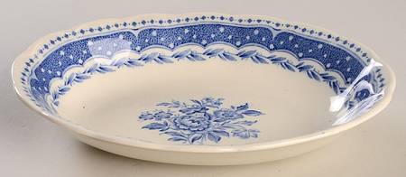 Avon Blue (Earthenware) 7" Oval Vegetable Bowl