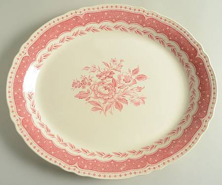 Avon Pink (Earthenware) 16" Oval Serving Platter