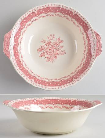 Avon Pink (Earthenware) 10" Round Vegetable Bowl