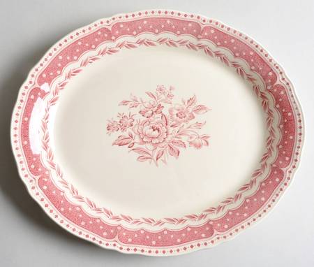 Avon Pink (Earthenware) 12" Oval Serving Platter