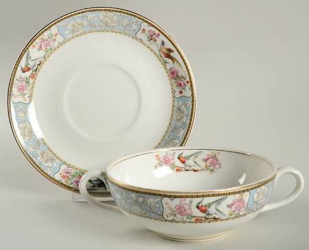 Baroda Flat Cream Soup Bowl & Saucer Set