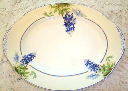 Blue Bonnet 12" Oval Serving Platter