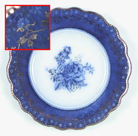 Blue Rose (Flow Blue) Salad Plate