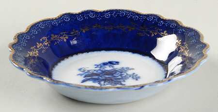 Blue Rose (Flow Blue) Coupe Cereal Bowl