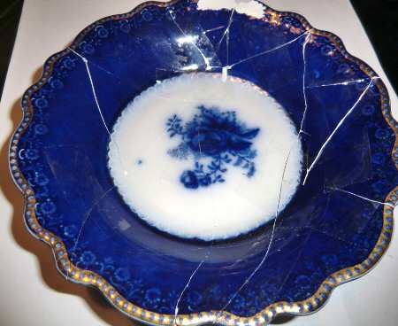 Blue Rose (Flow Blue) 6" Round Vegetable Bowl