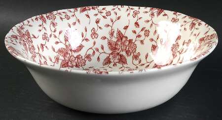 Bouquet Pink 9" Round Vegetable Bowl