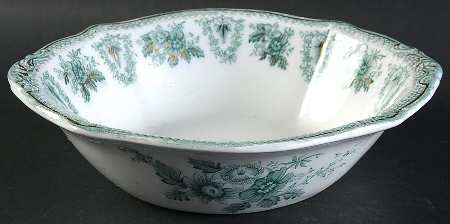 Brussels Green (Gold Trim) 7" Round Vegetable Bowl
