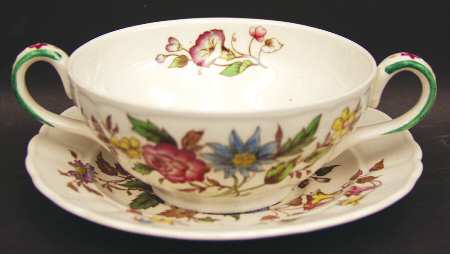Celia Footed Cream Soup Bowl & Saucer Set