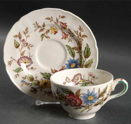 Celia Flat Cup & Saucer Set by Grindley