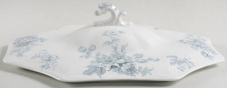 Chatsworth Blue Gray (No Gold) Lid for Oval Vegetable