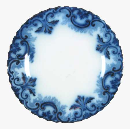 Clifton (Flow Blue, Gold Trim) Bread & Butter Plate