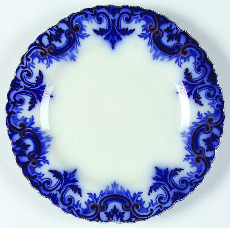 Clifton (Flow Blue, Gold Trim) by Grindley