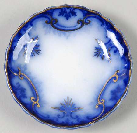 Clifton (Flow Blue, Gold Trim) Butter Pat