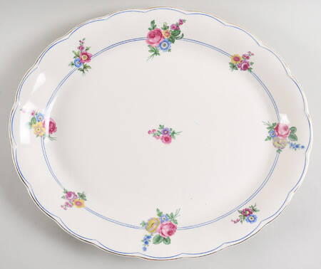 Devonshire Rose 16" Oval Serving Platter