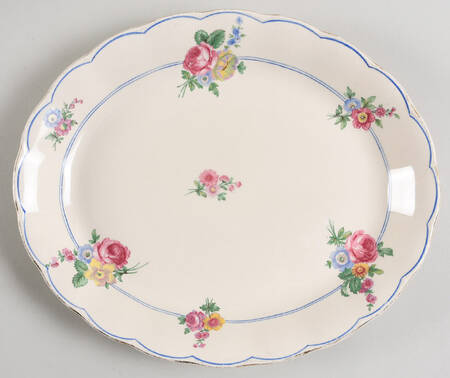 Devonshire Rose 11" Oval Serving Platter