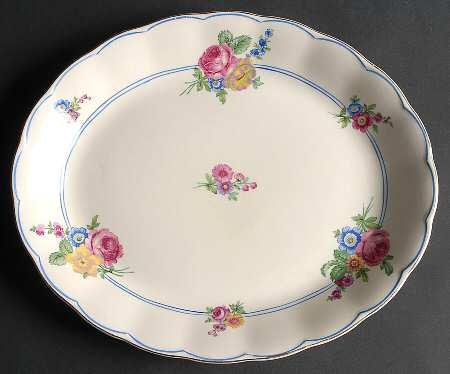 Devonshire Rose 10" Oval Serving Platter