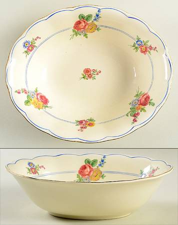 Devonshire Rose 9" Oval Vegetable Bowl