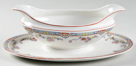 Dresden Gravy Boat with Attached Underplate