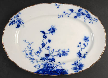 Duchess (Flow Blue) 15" Oval Serving Platter