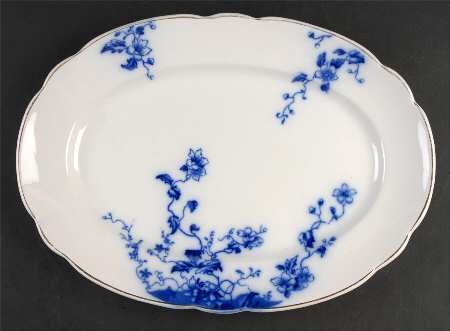 Duchess (Flow Blue) 14" Oval Serving Platter