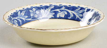 Elysian (Cream & Blue) Fruit/Dessert (Sauce) Bowl