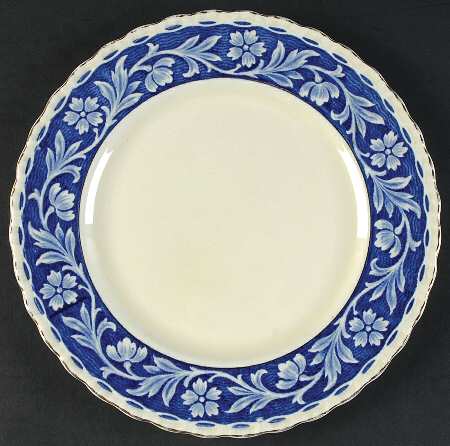 Elysian (Cream & Blue) Luncheon Plate by Grindley