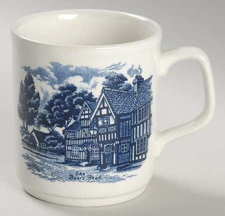 English Country Inns Blue Mug