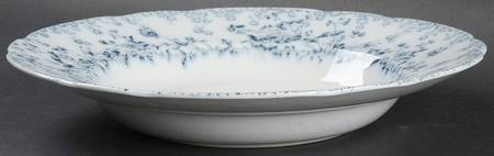 Fern Blue Rim Soup Bowl