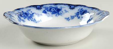 Florida (Flow Blue, Gold Trim) 9" Round Vegetable Bowl