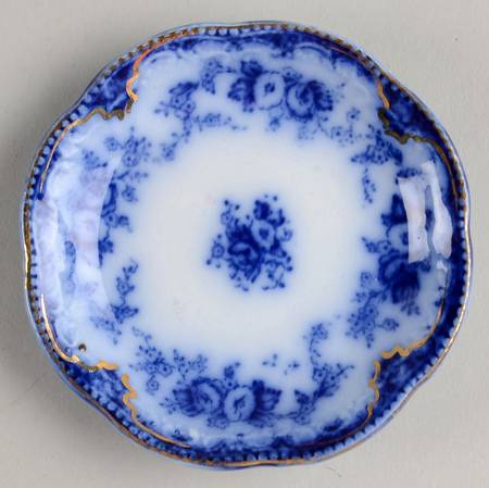 Florida (Flow Blue, Gold Trim) Butter Pat