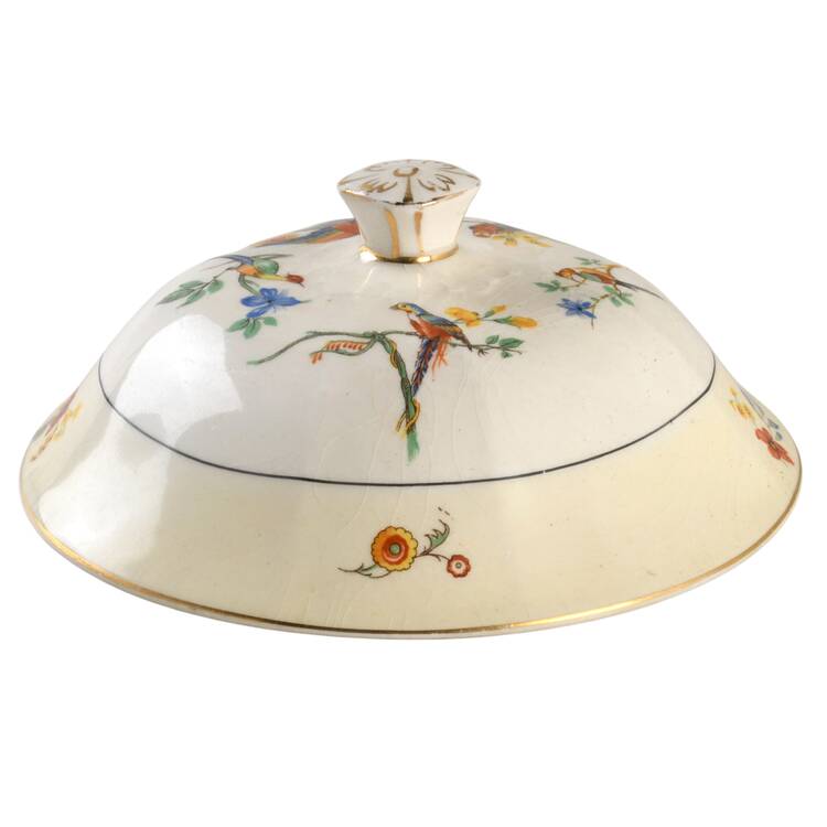 The Gay Macaw Lid for Round Butter