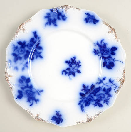 Gironde (Flow Blue, Daubs) Luncheon Plate